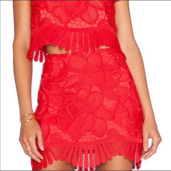 6. Lovers + Friends Aviva Lace Skirt XS - Picture 2 of 11
